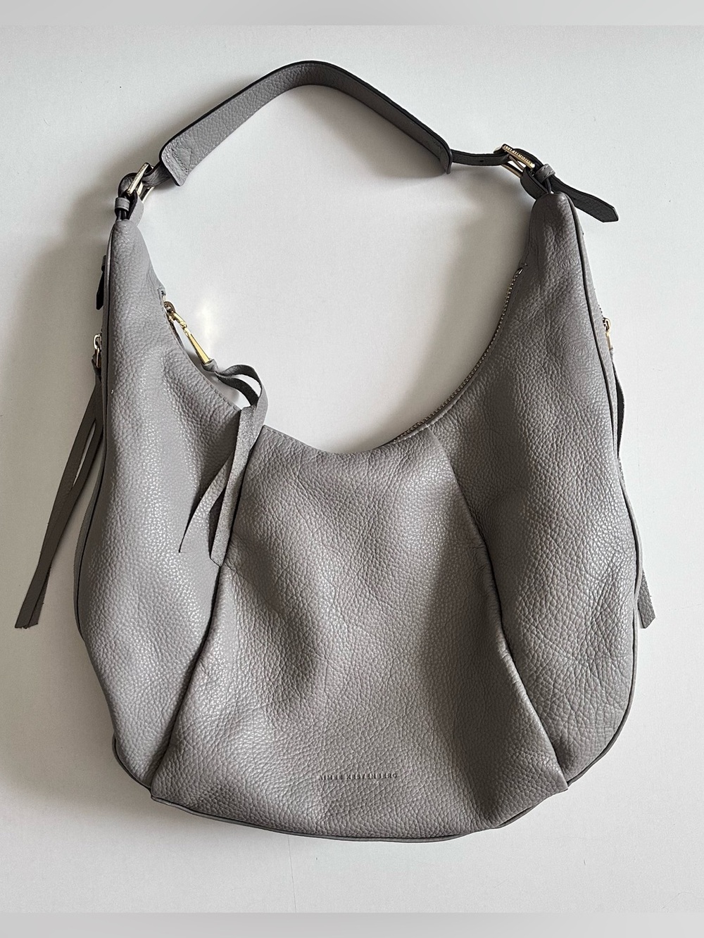 Aimee Kestenberg Corfu Pleated Hobo Bag In Steel Grey